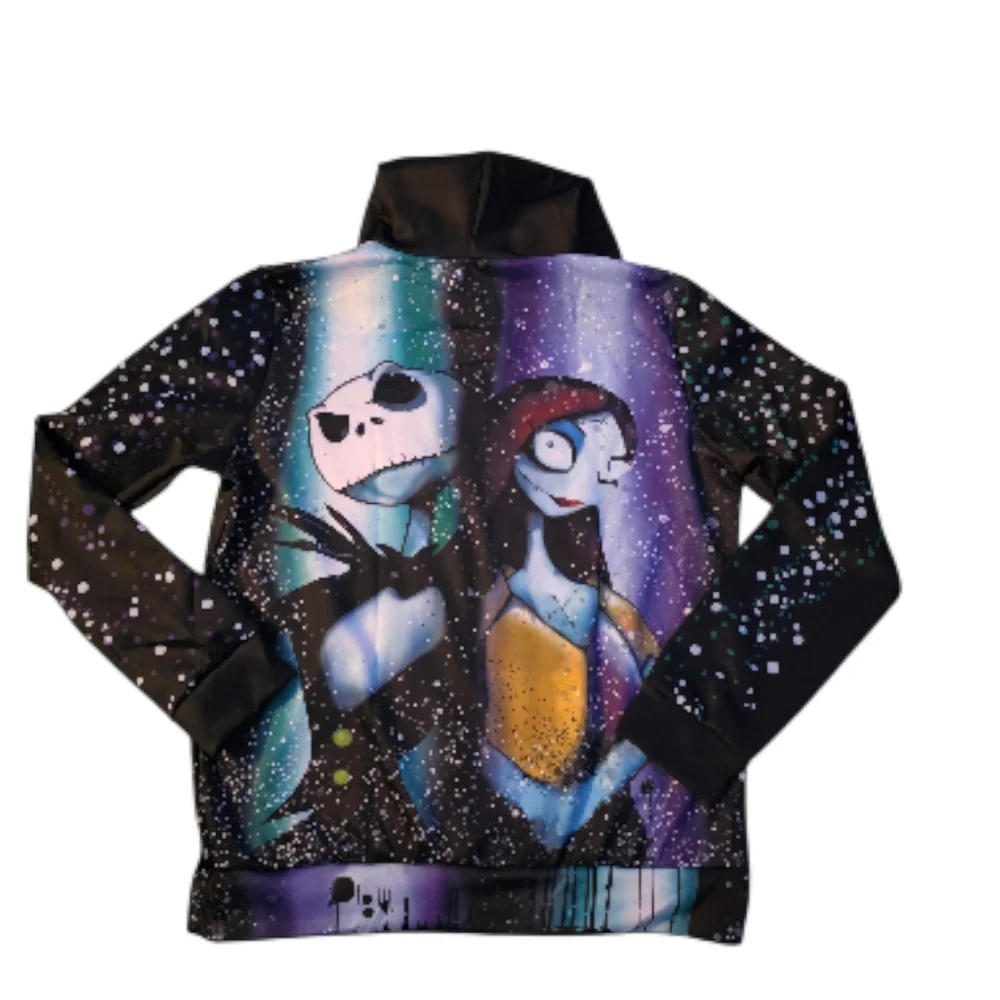 Nightmare Before Christmas Jack and Sally hoodie,‎ lightweight